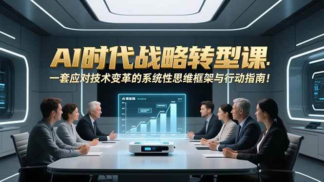 图片[1]-（16989期）AI时代战略转型课：一套应对技术变革的系统性思维框架与行动指南！-千猫网创
