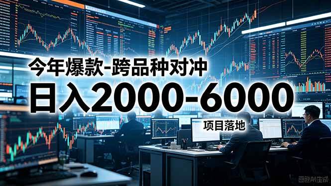 （18918期）今年爆款-跨品种对冲日入2000-6000，项目落地！