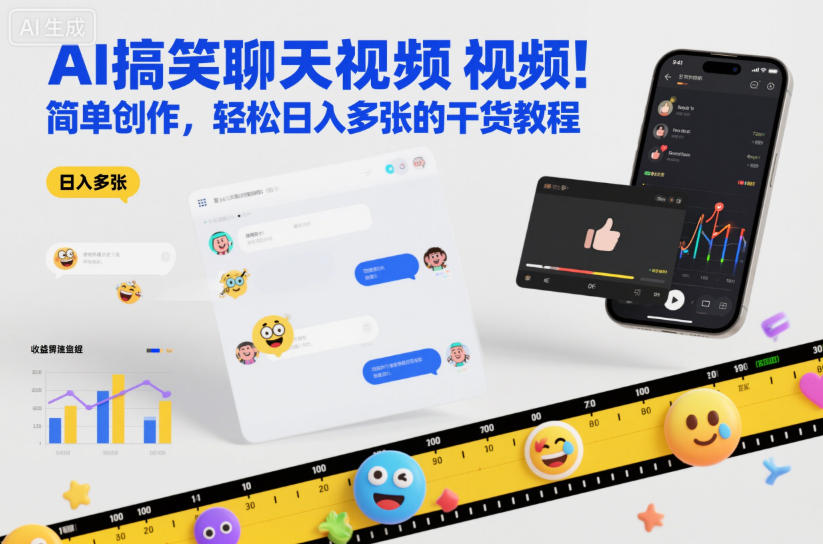 AI搞笑聊天视频，简单创作，轻松日入多张的干货教程