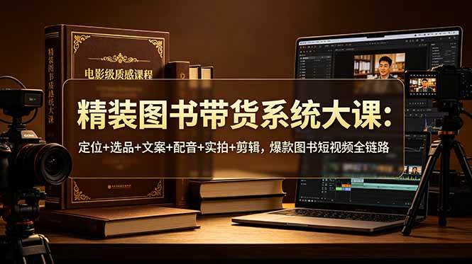 (19007期)精装图书带货系统大课:定位+选品+文案+配音+实拍+剪辑,爆款图书短视频全链路 (19007期)精装图书带货系统大课:定位+选品+文案+配音+实拍+剪辑,爆款图书短视频全链路