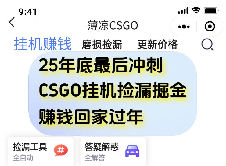 图片[1]-（16735期）12月年底抓紧最后一个月，用CSGO游戏挂机捡漏掘金赚钱掘金，一部手机轻松日入500+-千猫网创