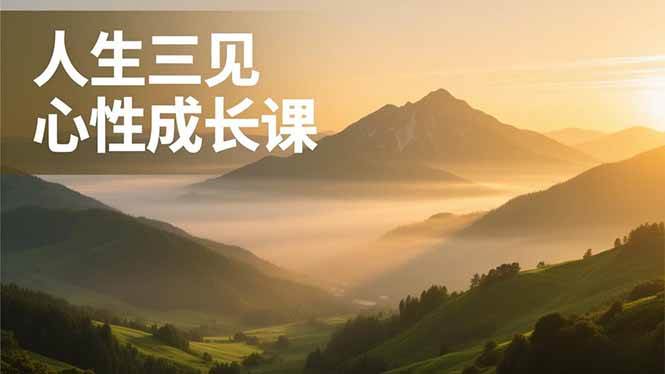 图片[1]-（16897期）人生三见心性成长课，见天地众生自己，搞透人性安顿身心，活出清晰自我，内在富足无价-千猫网创