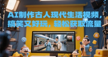 AI制作古人现代生活视频，搞笑又好玩，轻松获取流量-千猫网创