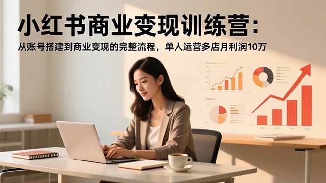 图片[1]-（16698期）小红书商业变现训练营：从账号搭建到商业变现的完整流程，单人运营多店月利润10万-千猫网创