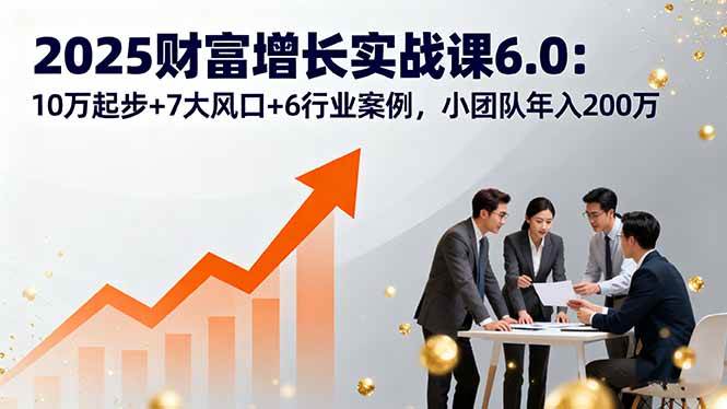 图片[1]-（16004期）2025财富增长实战课6.0：10万起步+7大风口+6行业案例，小团队年入200万-千猫网创