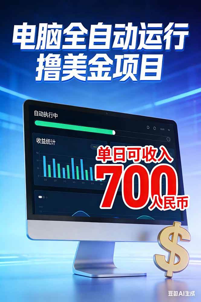 图片[1]-（17169期）2026年电脑全自动赚美金项目，单电脑日收益700+-千猫网创
