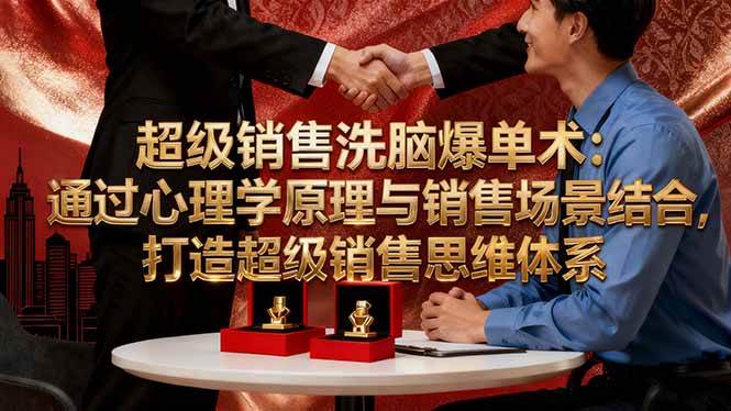 图片[1]-（16370期）超级销售洗脑爆单术：通过心理学原理与销售场景结合,打造超级销售思维体系-千猫网创