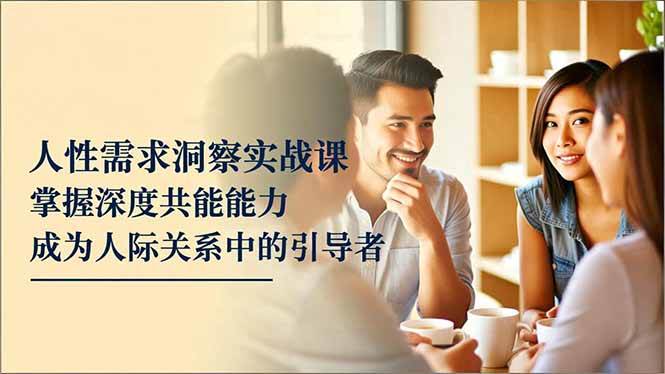 图片[1]-（16683期）人性需求洞察实战课，掌握深度共感能力，成为人际关系中的引导者-千猫网创