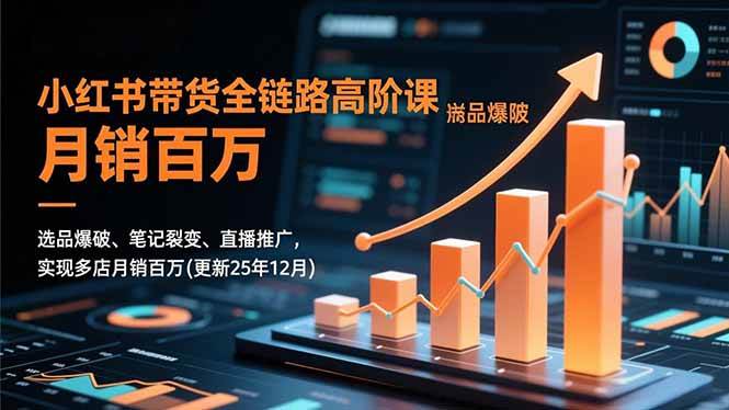 图片[1]-（16842期）小红书带货全链路高阶课，选品爆破、笔记裂变、直播推广，实现多店月销百万(更新25年12月)-千猫网创