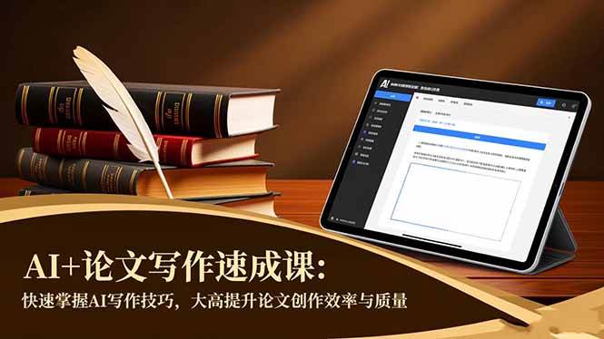 图片[1]-（16568期）AI+论文写作速成课：快速掌握AI写作技巧，大幅提升论文创作效率与质量-千猫网创