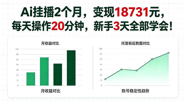 Ai挂播2个月,变现18731,每天操作20分钟新手3天学会!【揭秘】