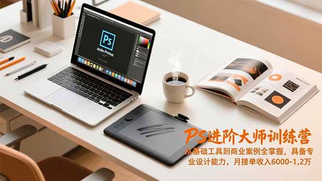 图片[1]-（16868期）PS进阶大师训练营，从基础工具到商业案例全掌握，具备专业设计能力，月接单收入6000-1.2万-千猫网创