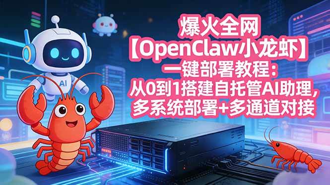 图片[1]-（17612期）爆火全网【OpenClaw 小龙虾】一键部署教程：从0到1搭建自托管AI助理，多系统部署+多通道对接-千猫网创