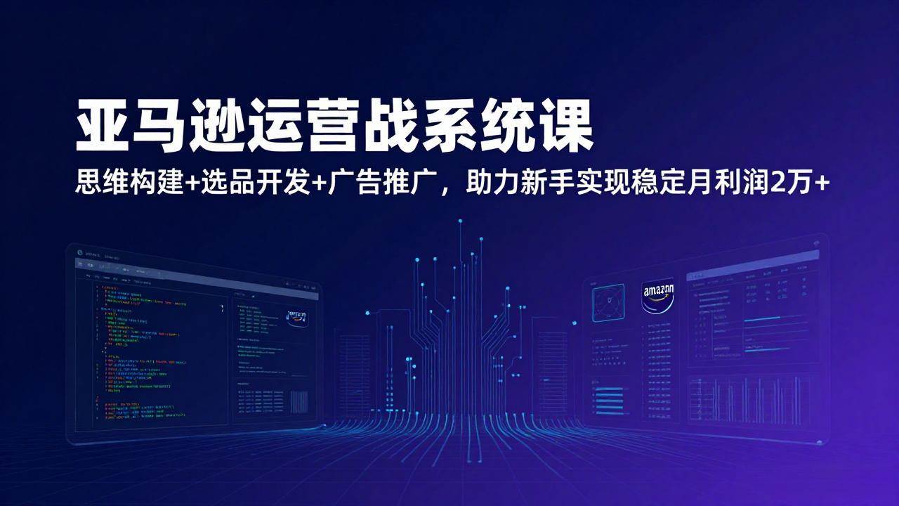 图片[1]-（17311期）亚马逊运营实战系统课，思维构建+选品开发+广告推广，助力新手实现稳定月利润2万+（更新）-千猫网创