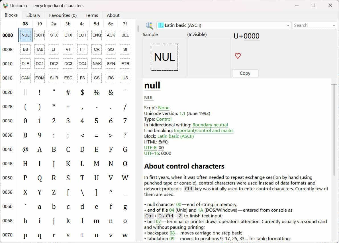 Unicode字符查询Unicodia v3.1.2绿色版