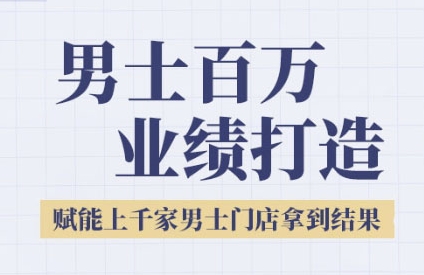 2025男士美业百万业绩打造，赋能上千家男士门店拿到结果-千猫网创