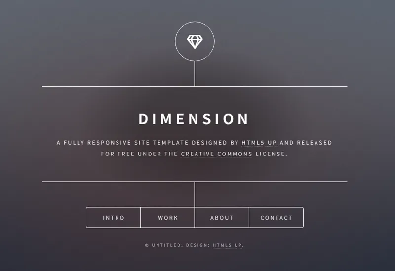 HTML纯静态深灰色英文个人主页网站源码
