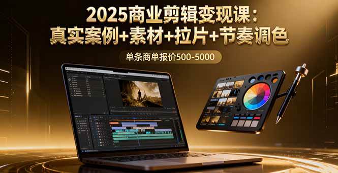图片[1]-（16130期）2025商业剪辑变现课：真实案例+素材+拉片+节奏调色，单条商单报价500-5000-千猫网创