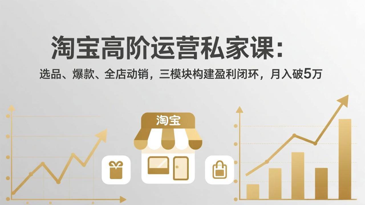 (17944期)淘宝高阶运营私家课(更新26年4月):选品、爆款、全店动销,三模块构建盈利闭环,月入破5万 (17944期)淘宝高阶运营私家课(更新26年4月):选品、爆款、全店动销,三模块构建盈利闭环,月入破5万