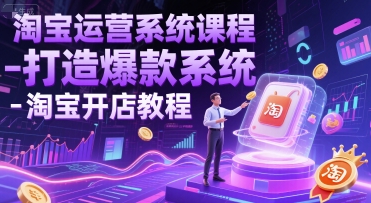 淘宝运营系统课程-打造爆款系统-淘宝开店教程-千猫网创