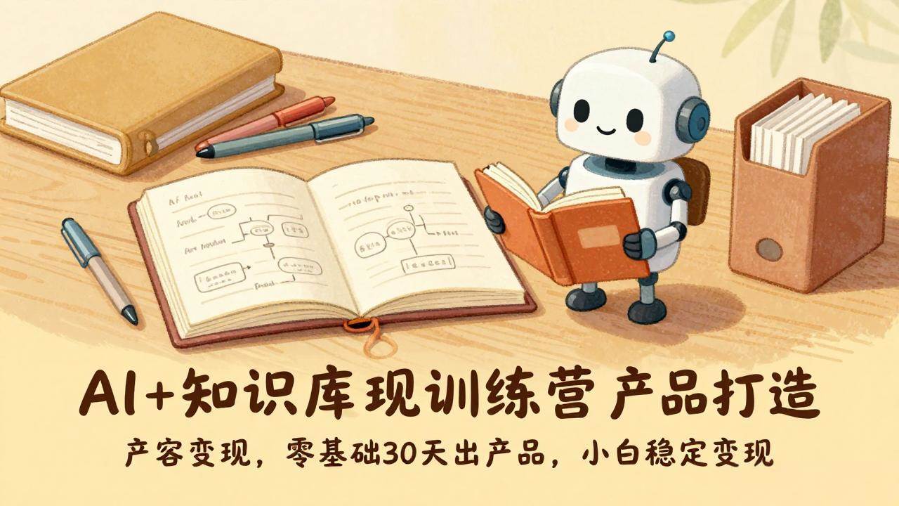 图片[1]-（17323期）AI+知识库变现训练营，产品打造、内容创作、全平台变现，零基础30天出产品，小白稳定变现-千猫网创