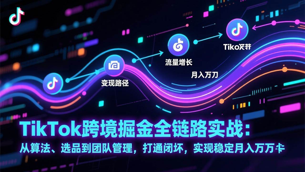 图片[1]-（17216期）TikTok跨境掘金全链路实战：从算法、选品到团队管理，打通闭环，实现稳定月入万刀-千猫网创