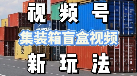 视频号新玩法，利用老外开集装箱盲盒视频，挣分成计划收益，月入过W，新手小白轻松上手-千猫网创