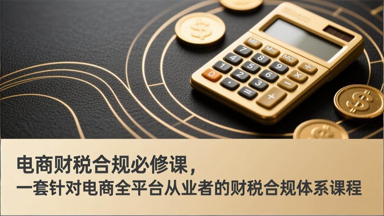 图片[1]-（17359期）电商财税合规必修课，是一套针对电商全平台从业者的财税合规体系课程-千猫网创