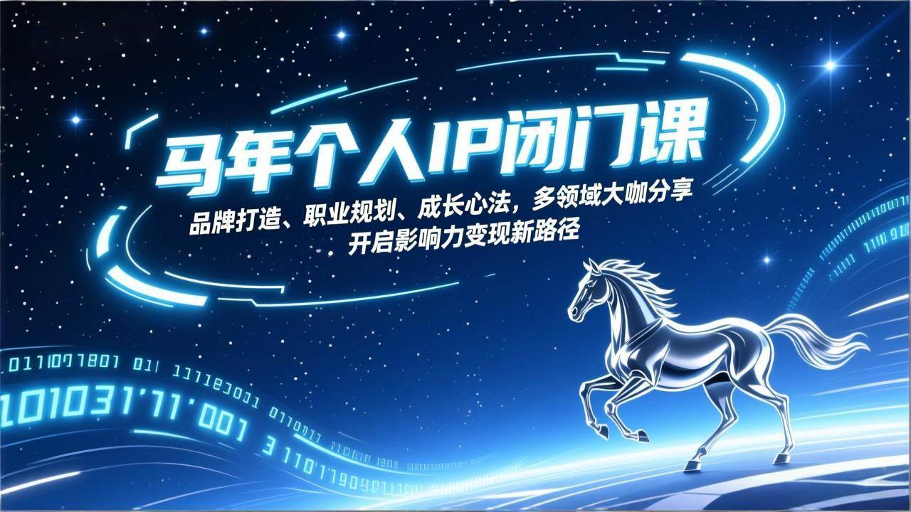 图片[1]-（17330期）马年个人IP闭门课，品牌打造、职业规划、成长心法，多领域大咖分享，开启影响力变现新路径-千猫网创