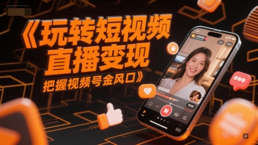 玩转短视频直播变现，把握视频号金风口-千猫网创