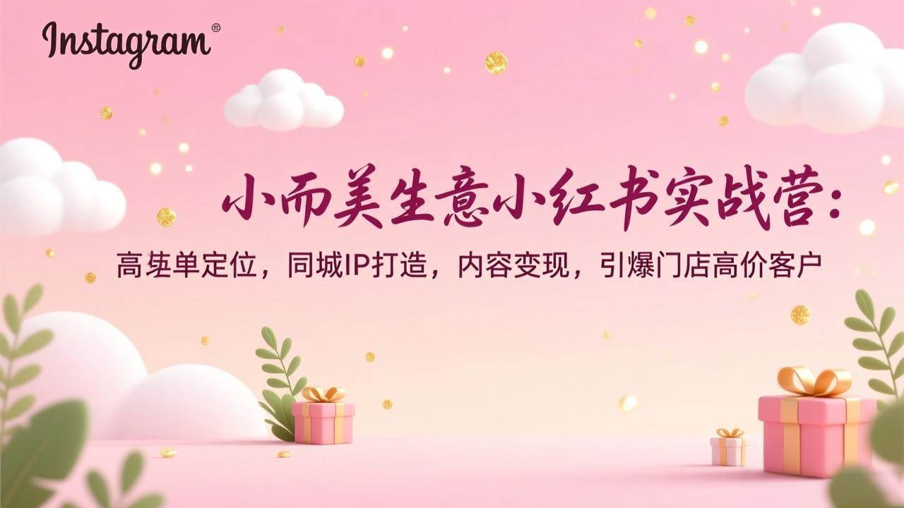 图片[1]-（17113期）小而美生意小红书实战营：高客单定位，同城IP打造，内容变现，引爆门店高价客户-千猫网创