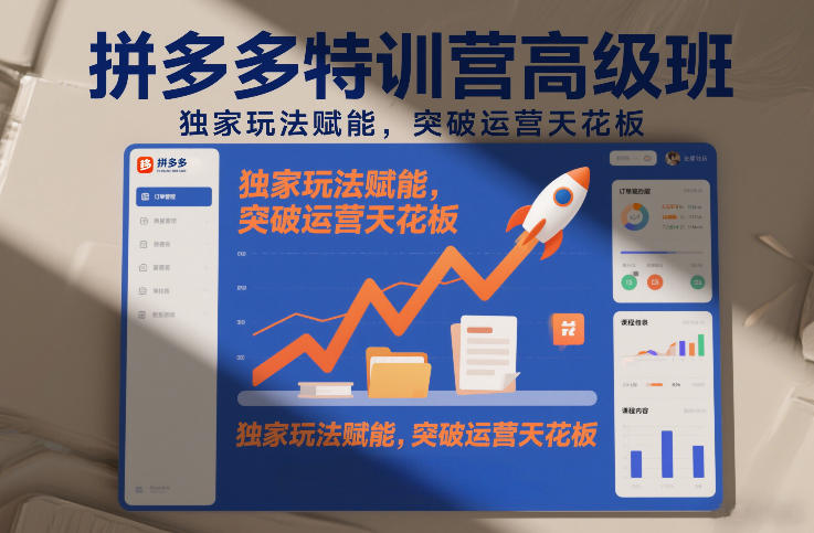 拼多多特训营高阶班，独家玩法赋能，突破运营天花板（更新26年3月）