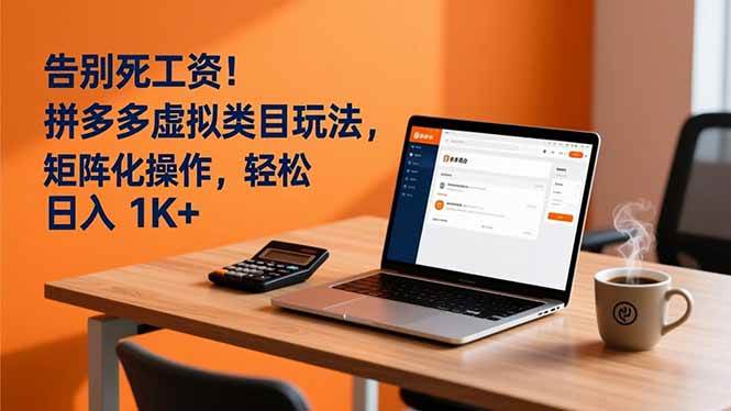 图片[1]-（16943期）告别死工资！拼多多虚拟类目玩法，矩阵化操作，轻松日入 1K+-千猫网创