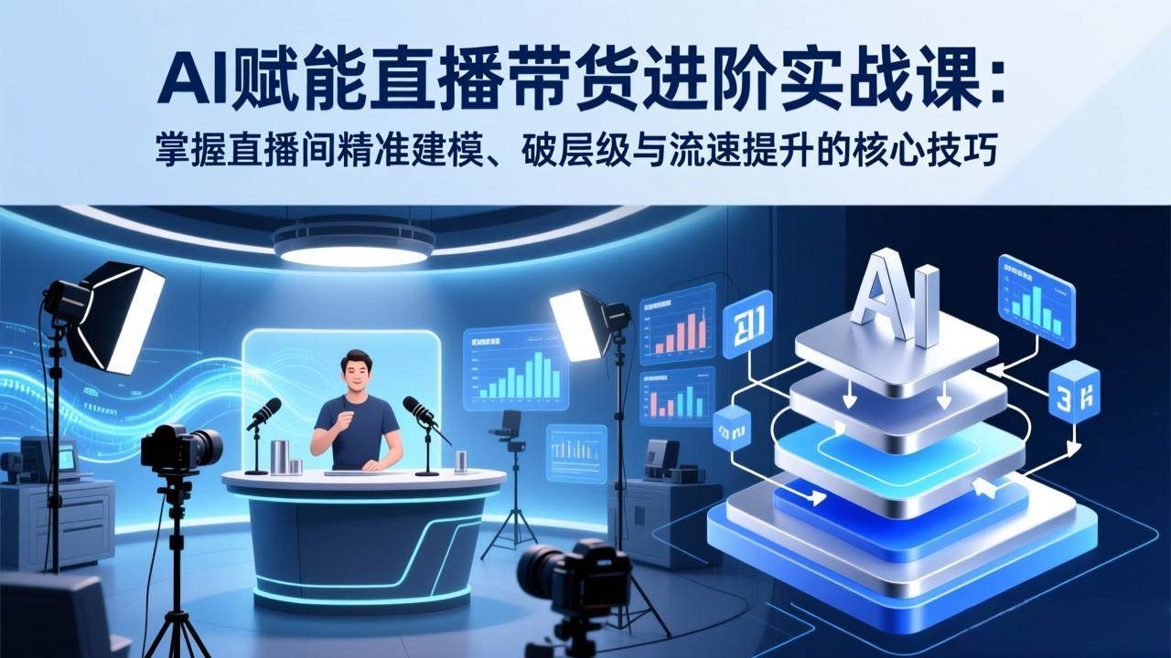 图片[1]-（17405期）AI赋能直播带货进阶实战课：掌握直播间精准建模、破层级与流速提升的核心技巧-千猫网创