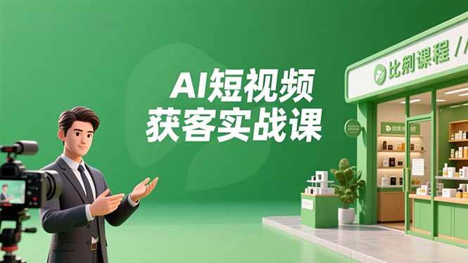 图片[1]-（16747期）AI短视频获客实战课，数字人创作、实体行业应用、精准引流，30天获取客源月入6万+-千猫网创