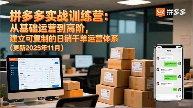 图片[1]-（16700期）拼多多实战训练营：从基础运营到高阶，建立可复制的日销千单运营体系（更新11月）-千猫网创