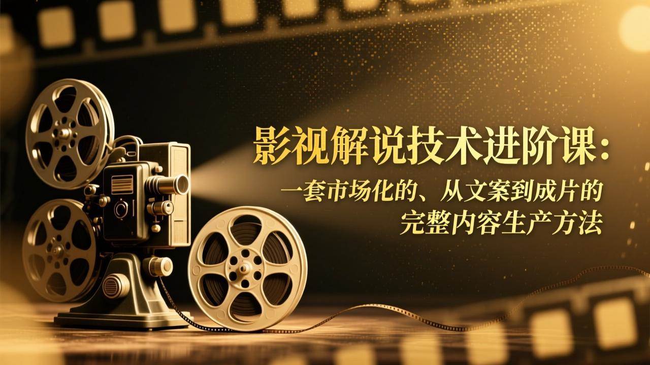 图片[1]-（17185期）影视解说技术进阶课：一套市场化的、从文案到成片的完整内容生产方法-千猫网创