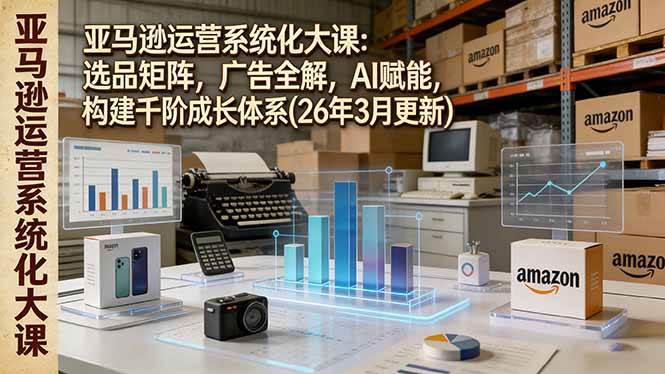 图片[1]-（17622期）亚马逊运营系统化大课：选品矩阵，广告全解，AI赋能，构建千阶成长体系(26年3月更新)-千猫网创