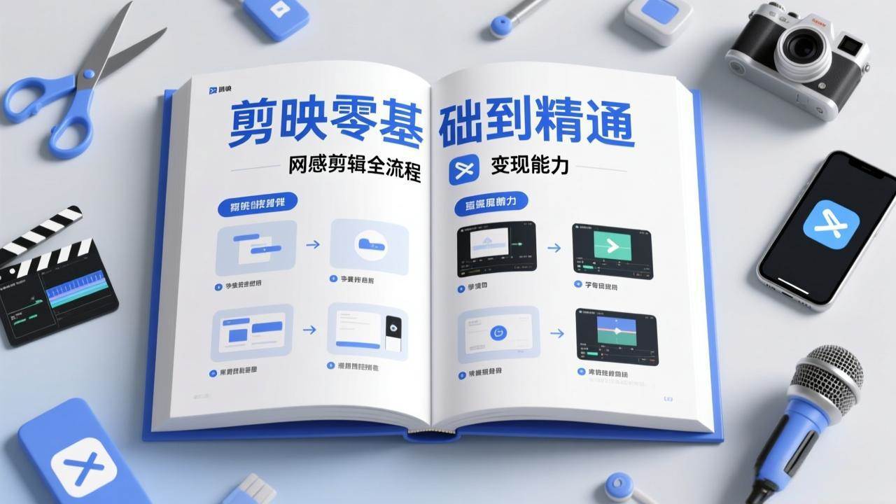 图片[1]-（17473期）剪映零基础也能快速上手，从入门到精通掌握网感剪辑全流程，掌握能直接变现的剪辑能力-千猫网创