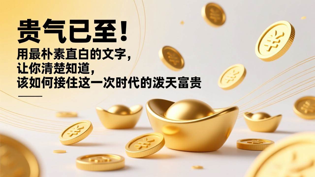 图片[1]-（17049期）付费文章：贵气已至！用最朴素直白的文字，让你清楚知道，该如何接住这一次时代的泼天富贵-千猫网创