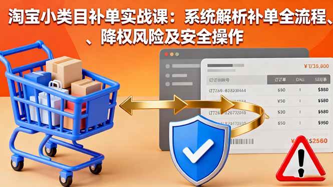 图片[1]-（16239期）淘宝小类目补单实战课：系统解析补单全流程、降权风险及安全操作-千猫网创