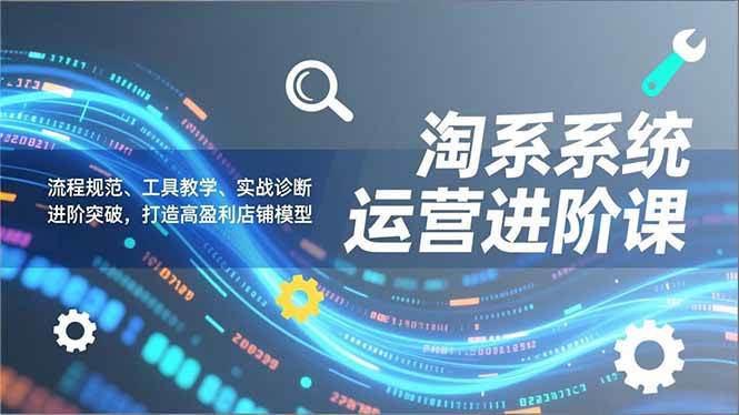 图片[1]-（16927期）淘系系统运营进阶课2.0，流程规范、工具教学、实战诊断，进阶突破，打造高盈利店铺模型-千猫网创