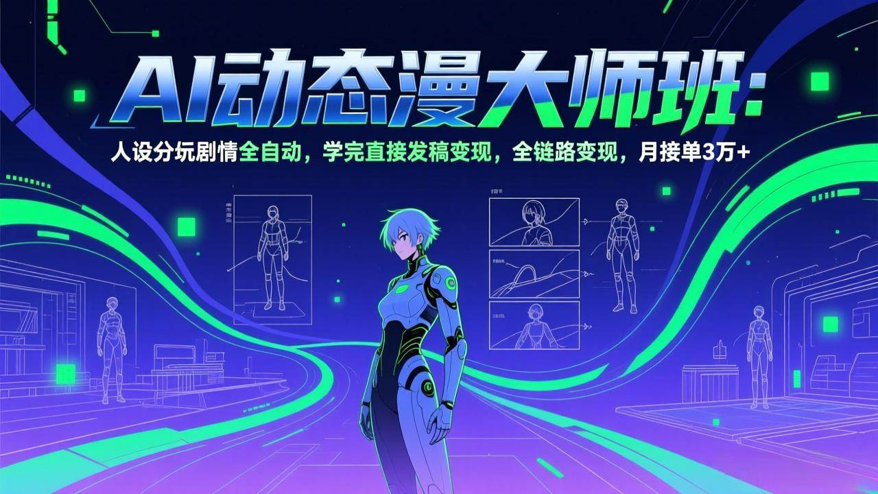 图片[1]-（17402期）AI动态漫剧大师班：人设分镜剧情全自动，学完直接发稿变现，全链路变现，月接单3万+-千猫网创
