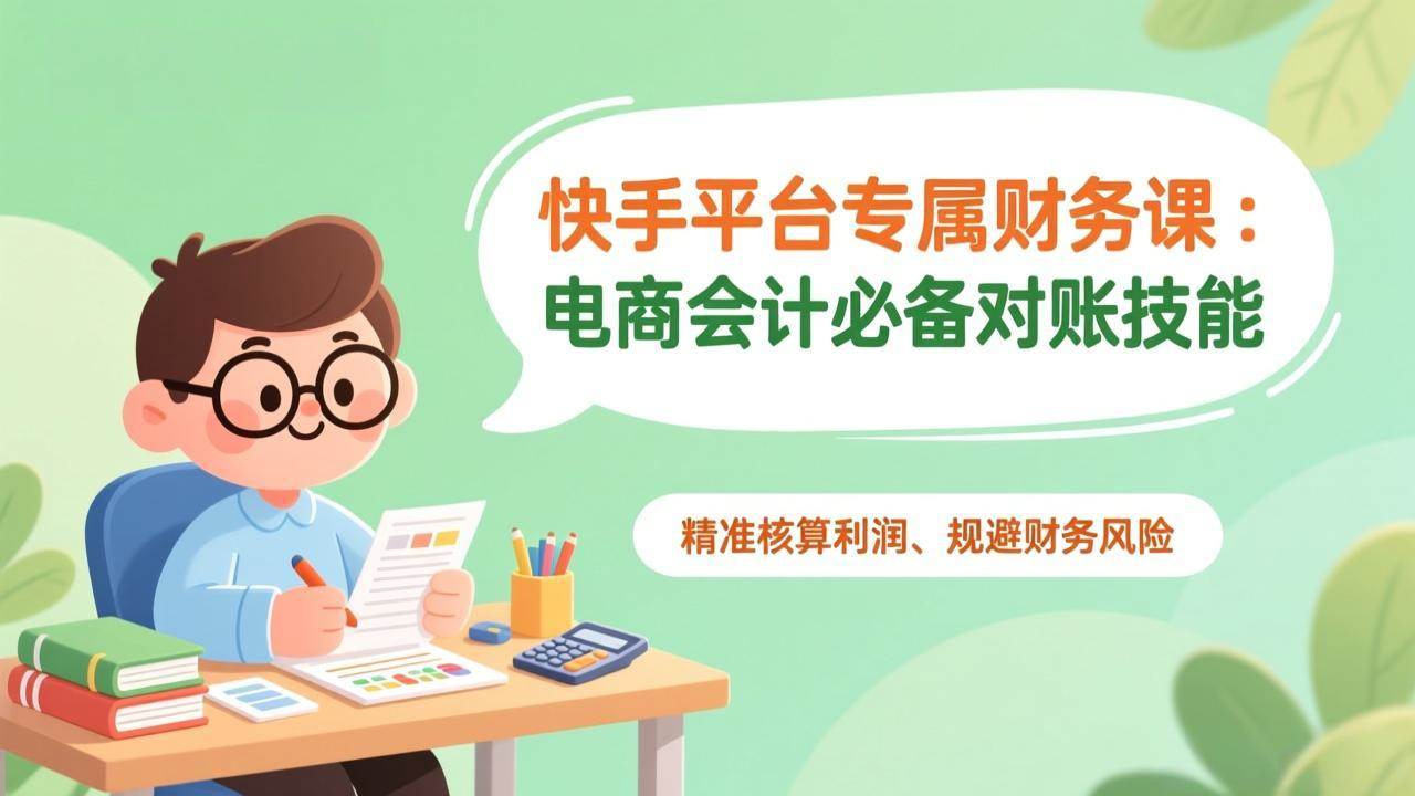 图片[1]-（17167期）快手平台专属财务课：电商会计必备对账技能，精准核算利润、规避财务风险-千猫网创