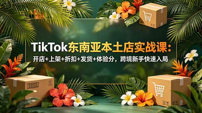 (18984期)TikTok东南亚本土店实战课:开店+上架+折扣+发货+体验分,跨境新手快速入局 (18984期)TikTok东南亚本土店实战课:开店+上架+折扣+发货+体验分,跨境新手快速入局