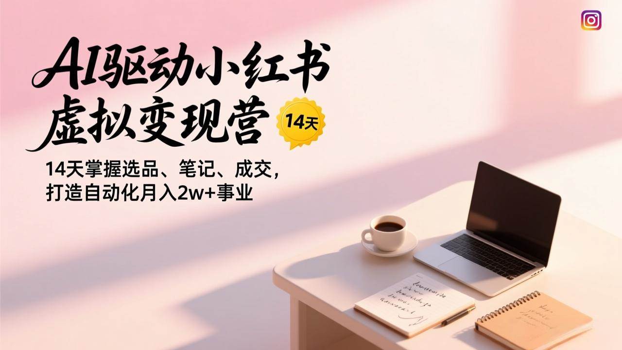 图片[1]-（17204期）AI驱动小红书虚拟变现营，14天掌握选品、笔记、成交，打造自动化月入2w+事业-千猫网创