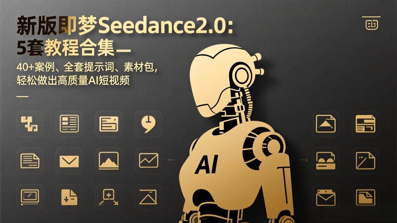 图片[1]-（17398期）新版即梦Seedance2.0：5套教程合集，40+案例、全套提示词、素材包，轻松做出高质量AI短视频-千猫网创