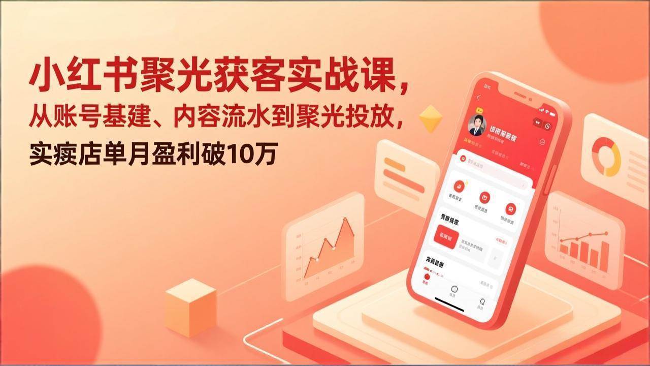 图片[1]-（17377期）小红书聚光获客实战课，从账号基建、内容流水到聚光投放，实体店单月盈利破10万-千猫网创