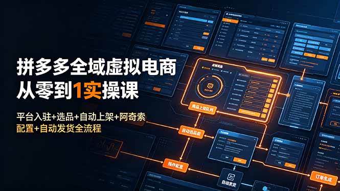 (19139期)拼多多全域虚拟电商从零到1实操课:平台入驻+选品+自动上架+阿奇索配置+自动发货全流程 (19139期)拼多多全域虚拟电商从零到1实操课:平台入驻+选品+自动上架+阿奇索配置+自动发货全流程