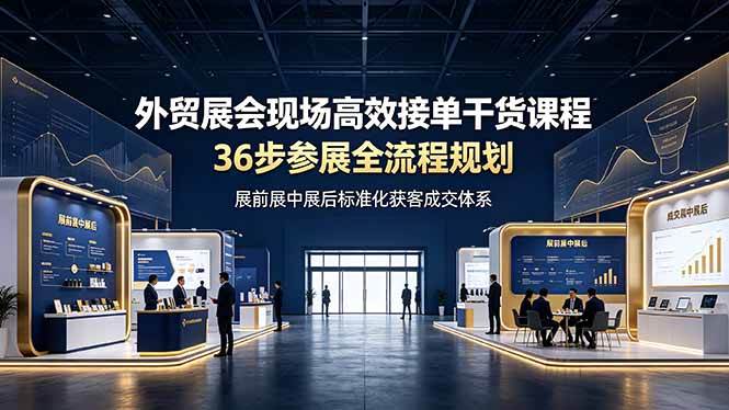 (19157期)外贸展会现场高效接单干货课程,36步参展全流程规划,展前展中展后标准化获客成交体系 (19157期)外贸展会现场高效接单干货课程,36步参展全流程规划,展前展中展后标准化获客成交体系